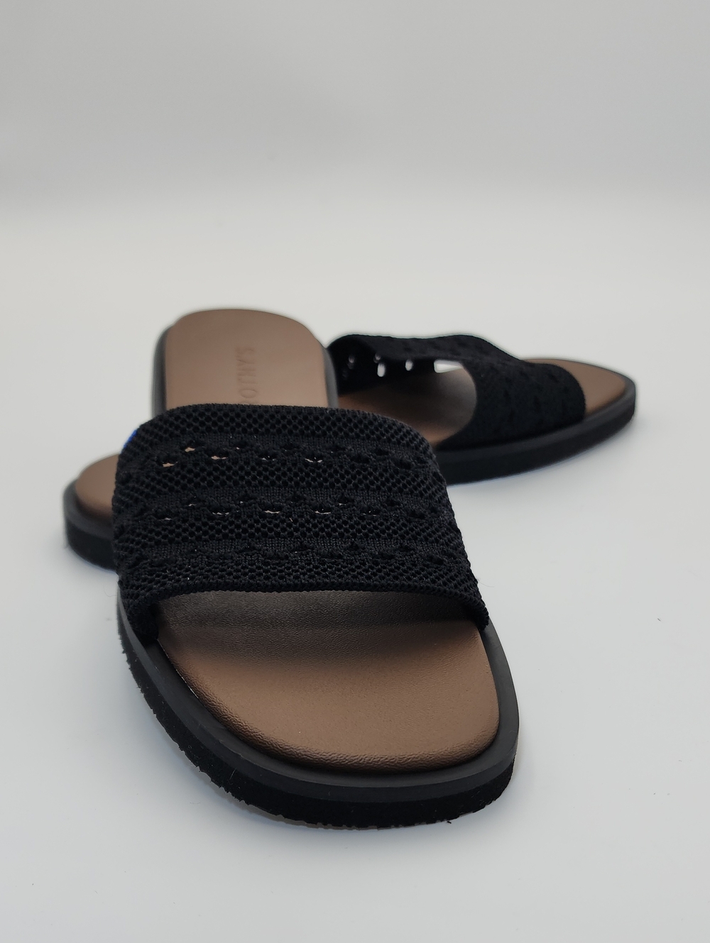 Rothy's The Slide Sandals in Black Crochet Size 8, like new - Picture 8 of 15